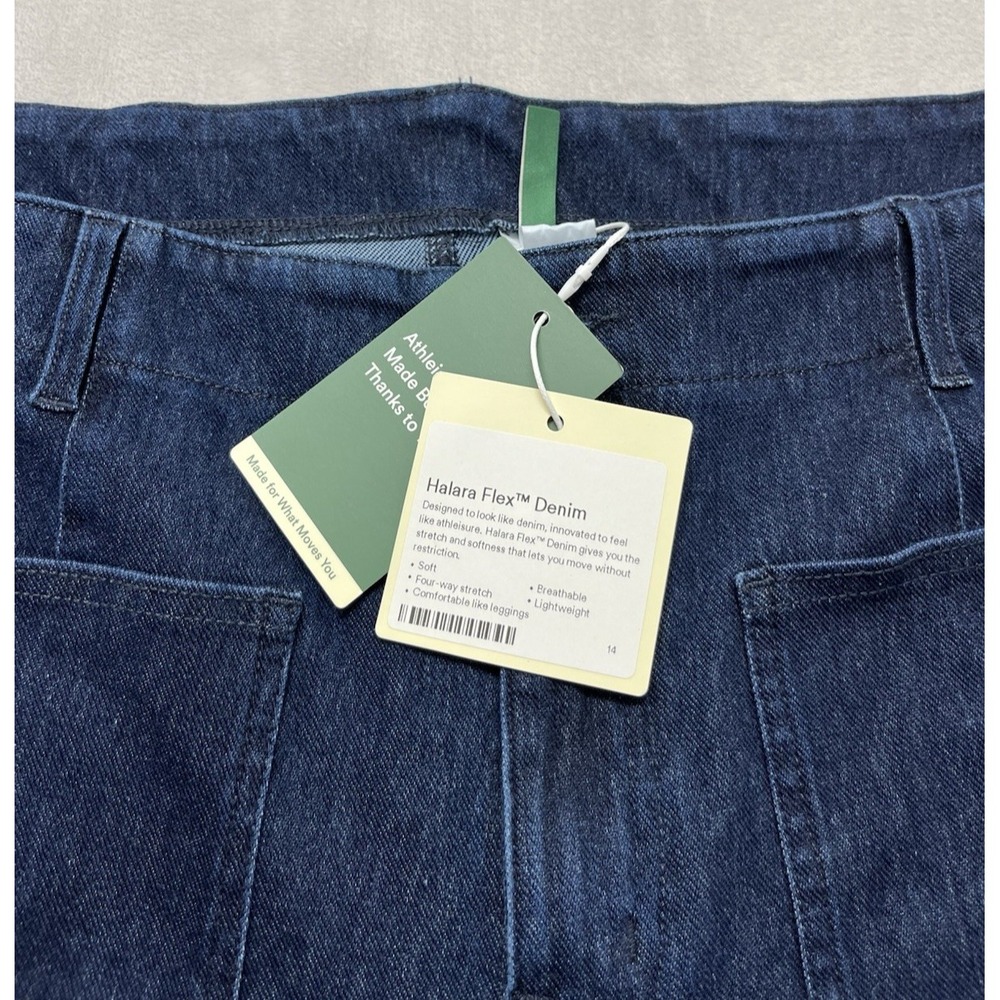 Halara Flex Denim Wide Leg Jeans Women XL Washed High Waisted Pockets Athleisure - Picture 11 of 13